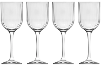 Jogo de Taças para Vinho de Vidro 400ml 4 peças Nadir Fiore