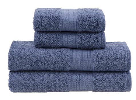 Jogo de toalhas Buddemeyer Melina Banho Azul 4 peças