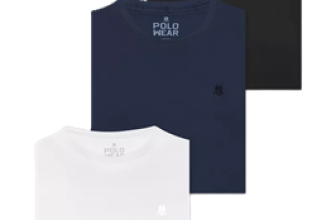 Kit 3 Camisetas Masculinas 100% Algodão Polo Wear Sortido