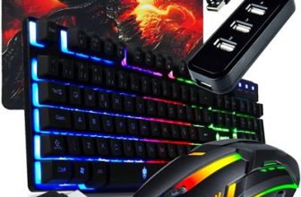 Kit Mobilador Gamer Teclado Semi Mecânico RGB + Mouse óptico Led em 7 Cores + Pad Speed Estampado (TIPO C)