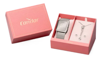 Kit Relógio Digital Feminino Condor Com Semijoia