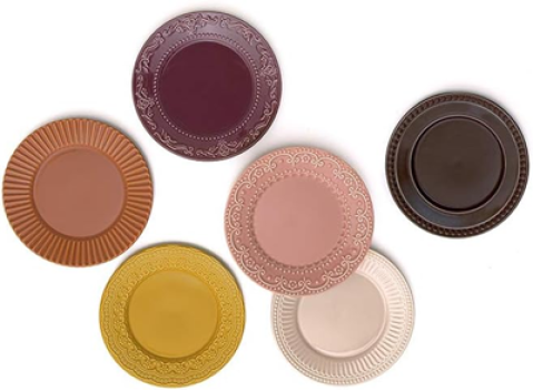 Kit com 6 Pratos Rasos, Coleção Especiarias, Acervo Panelinha