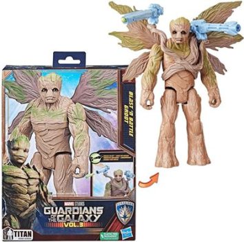 Marvel, Boneco Groot Blast ‘N Battle, Marrom