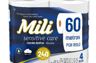 Mili, Papel Higiênico Folha Dupla 4 Rolos, 60 Metros