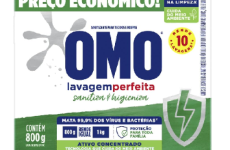 Sabão Em Pó Sanitizante Lavagem Perfeita 2,2kg Omo