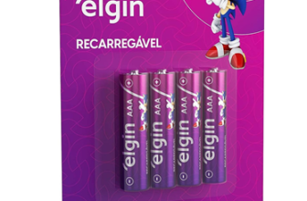 Pilha recarregável AAA 1000mAh Elgin com 4 unidades Palito