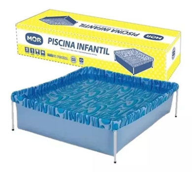 Piscina Infantil 400 Litros Quadrada – Mor Cor Azul