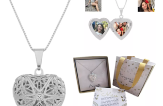 Relicário Com 2 Fotos Montadas Luxo Pronto Para Usar C/caixa