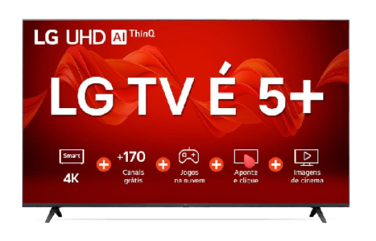 Smart TV 50″ 4K LG UHD ThinQ AI 50UR8750PSA HDR Bluetooth Alexa Google Assistente Airplay2 3 HDMI