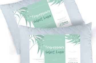Select Fibras Luxo kit 2 travesseiros fibra antialérgica 70cm e 50cm branco
