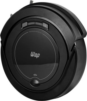 WAP ROBOT W90 – Aspirador de Pó Robô, Automático 3 em 1 Varre, Aspira, Passa Pano, MOP para Limpeza, 30W, Bateria Recarregável, Bivolt, Preto