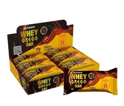 Whey Grego Bar Havanna Caixa 12 Unidades – Nutrata Sabor Doce de Leite Havanna