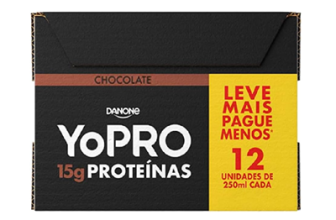 YoPRO Bebida Láctea UHT Chocolate 15g de proteínas 250ml – 12 unidades