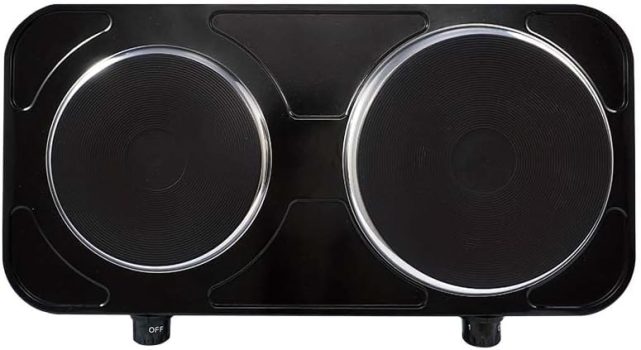 Agratto Fogão eletrico de mesa 2 pratos FMP-02 preto 220V 2500W