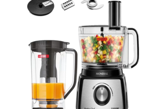 Multiprocessador de Alimentos Mondial Preto – Turbo Chef MPN-01-B 5 Funções 1000W