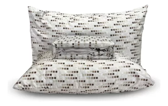 Kit Jogo De Lençol 4 Peças Cama De Casal Percal Estampado