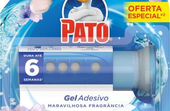 Pato Desodorizador Sanitário Gel Adesivo Aparelho + Refil Marine 6 Discos promocional