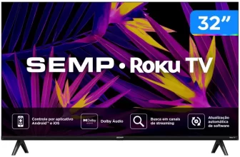 Smart TV 32″ HD LED Semp 32R6610 Wi-Fi 3 HDMI 1 USB