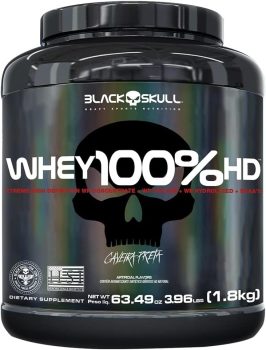 Whey 100% Hd Baunilha 1,8Kg, Black Skull