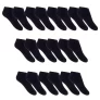 Meia Masculina Kit 10 Pares Cano Soquete Preto Sport Algodão