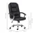Cadeira de Escritório Presidente Giratória Finland Preta