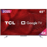 Smart TV LED 65″ 4K TCL Google TV 65P725 UHD, HDR10, Dolby Vision Atmos, Bluetooth, Comando de voz à distância, Google Assistant e Borda Ultrafina