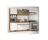 Cozinha Completa Poliman Porto com Balcão, 7 Portas e 2 Gavetas – 260cm de largura