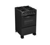 Fogão Esmaltec 4 Bocas Caribe Glass c/ Mesa de Vidro Temperado – Preto