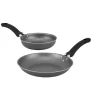 Conjunto de Frigideira Francesa e Frigideira para Ovo Enjoy em Alumínio com Revestimento Antiaderente Cinza – 2 Peças
