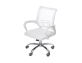 Cadeira de Escritório com Base Cromada Prizi Branca – 9050