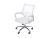 Cadeira de Escritório com Base Cromada Prizi Branca – 9050