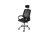 Cadeira de Escritório Giratória Dorel Presidente Blend com Regulagem de Altura, Apoio para os Braços e Mecanismo Relax – Preto