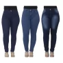 Kit 3 calças jeans feminina c/pence.