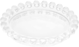 Wolff Coração Pearl Conjunto de Pratos de Cristal 4 Peças, Transparente, 10 cm