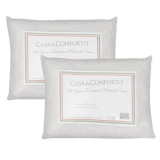 Kit Travesseiro Pena de Ganso com 2 Peças – Casa e Conforto