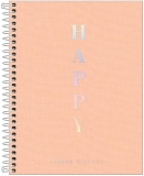 Caderno capa plástica colegial 1×1 80 folhas Happy Coral pastel Tilibra