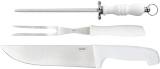 Kit Do Assador Faca, Garfo E Chaira Mor