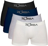 Kit 4 Cuecas Boxer Zorba Seamless com Algodão 781