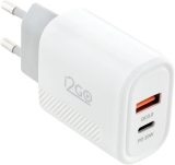 Carregador de Parede Ultra Rápido com 1 Saída USB-C Power Delivery 20W + 1 Saída USB-A 18W I2GO – i2GO PRO, Branco