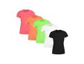 Kit 5 Blusas Feminina Tshirt Camiseta Baby Look Gola Redonda Básica Premium
