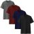 Kit com 4 Camisetas Básicas Masculinas Lisas T-Shirt Slim Tee – Cores Sortidas