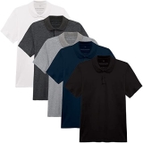 Kit 5 Camisas Polo Meia Malha, Basicamente, Masculino