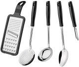 “Jogo Utensilios Inox 5 peças Easy Preto – Tramontina”