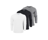 Kit 3 Camisetas Masculinas Manga Longa Algodão Premium