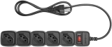 Protetor Eletrônico com 5 Tomadas EPE 205 + Preto Intelbras