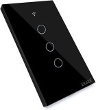 Interruptor Inteligente EKAZA 3 Botões Preto WiFi+BLE+RF