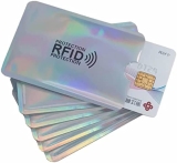 6 Envelopes Rfid Bloqueador Cartão De Crédito Contactless prata