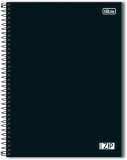 Tilibra ZIP – Caderno Espiral Capa Dura, 200x275mm, 80 Folhas, Negro