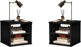 Kit 2 mesas de cabeceira TuttiCasa-Preto