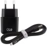 Kit Carregador De Parede USB 1A + Cabo Micro USB 2,4A I2GO Preto – I2GO Basic,3x11x16, PRETO